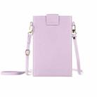 Litchi Texture Card Holder Mobile Phone Bag with Long Strap(Light Pink) - 2