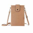 Litchi Texture Card Holder Mobile Phone Bag with Long Strap(Gold) - 1