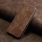 For Motorola Moto G Stylus/G Pro RFID Anti-theft Brush Magnetic Leather Phone Case(Brown) - 1