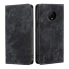 For Nokia C200 Anti-theft Brush Magnetic Leather Phone Case(Black) - 1