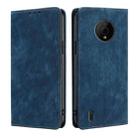 For Nokia C200 Anti-theft Brush Magnetic Leather Phone Case(Blue) - 1