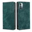 For Nokia G21/G11 Anti-theft Brush Magnetic Leather Phone Case(Green) - 1