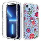 For iPhone 14 Plus Transparent Painted Phone Case (Small Floral) - 1