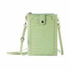 Stone Texture Card Holder Mobile Phone Zipper Bag with Long Strap(Green) - 1