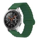 For Xiaomi Haylou RT / RT2 / GST / GS / RS3 Universal Reverse Buckle Magnetic Silicone Watch Band(Green) - 1