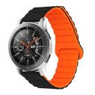 For Xiaomi Haylou RT / RT2 / GST / GS / RS3 Universal Reverse Buckle Magnetic Silicone Watch Band(Black Orange) - 1