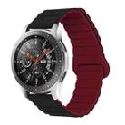 For Xiaomi Haylou RT / RT2 / GST / GS / RS3 Universal Reverse Buckle Magnetic Silicone Watch Band(Black Wine Red) - 1