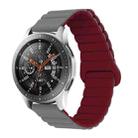 For Xiaomi Haylou RT / RT2 / GST / GS / RS3 Universal Reverse Buckle Magnetic Silicone Watch Band(Grey Wine Red) - 1