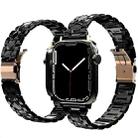 Electroplated Acrylic Watch Band For Apple Watch Series 9&8&7 41mm / SE 3&SE 2&6&SE&5&4 40mm / 3&2&1 38mm(Black) - 1