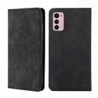 For Motorola Moto G42 4G Skin Feel Magnetic Horizontal Flip Leather Phone Case(Black) - 1