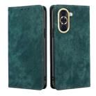 For Huawei Nova 10 RFID Anti-theft Brush Magnetic Leather Phone Case(Green) - 1