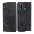 For Huawei Y8S RFID Anti-theft Brush Magnetic Leather Phone Case(Black) - 1