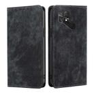 For Xiaomi Poco C40 RFID Anti-theft Brush Magnetic Leather Phone Case(Black) - 1