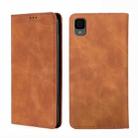 For TCL 30Z T602DL Skin Feel Magnetic Horizontal Flip Leather Phone Case(Light Brown) - 1