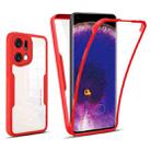For OPPO Find X5 Pro 360 Degrees Full Coverage Phone Case(Red) - 1