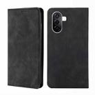 For Huawei Enjoy 50/nova Y70 Plus/Y70 4G Skin Feel Magnetic Horizontal Flip Leather Phone Case(Black) - 1