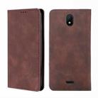 For Nokia C100 Skin Feel Magnetic Horizontal Flip Leather Phone Case(Dark Brown) - 1