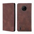 For Nokia C200 Skin Feel Magnetic Horizontal Flip Leather Phone Case(Dark Brown) - 1