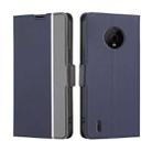 For Nokia C200 Twill Texture Side Button Leather Phone Case(Blue) - 1