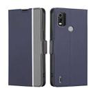 For Nokia C21 Plus Twill Texture Side Button Leather Phone Case(Blue) - 1