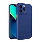 For iPhone 14 Leather Texture TPU Phone Case (Royal Blue) - 1