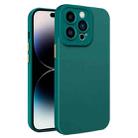 For iPhone 14 Pro Leather Texture TPU Phone Case(Dark Green) - 1