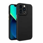 For iPhone 13 Pro Max Leather Texture TPU Phone Case (Black) - 1