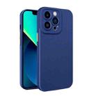 For iPhone 12 Leather Texture TPU Phone Case(Royal Blue) - 1