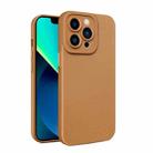 For iPhone 11 Pro Max Leather Texture TPU Phone Case (Brown) - 1