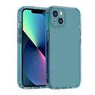 For iPhone 13 mini Straight Edge Space Shockproof Phone Case (Transparent Blue) - 1