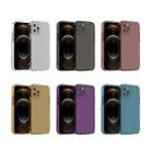 For iPhone 12 Pro Max Straight Edge Space Shockproof Phone Case(Transparent Purple) - 2