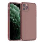 For iPhone 11 Pro Straight Edge Space Shockproof Phone Case (Transparent Pink) - 1