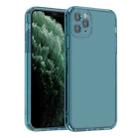 For iPhone 11 Pro Max Straight Edge Space Shockproof Phone Case (Transparent Blue) - 1