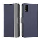 For TCL 30T T603DL Twill Texture Side Button Leather Phone Case(Blue) - 1