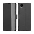 For TCL 30 Z T602DL Twill Texture Side Button Leather Phone Case(Black) - 1