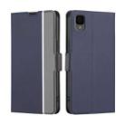 For TCL 30 Z T602DL Twill Texture Side Button Leather Phone Case(Blue) - 1