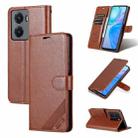 For vivo Y77 5G AZNS Sheepskin Texture Flip Leather Phone Case(Brown) - 1