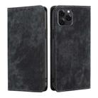 For Blackview A95 RFID Anti-theft Brush Magnetic Leather Phone Case(Black) - 1