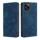 For Blackview A95 RFID Anti-theft Brush Magnetic Leather Phone Case(Blue) - 1