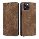 For Blackview A95 RFID Anti-theft Brush Magnetic Leather Phone Case(Brown) - 1