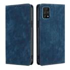 For UMIDIGI A11 Pro Max RFID Anti-theft Brush Magnetic Leather Phone Case(Blue) - 1