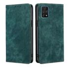 For UMIDIGI A11 Pro Max RFID Anti-theft Brush Magnetic Leather Phone Case(Green) - 1