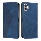 For Noting Phone 1 Diamond Pattern Splicing Skin Feel Magnetic Phone Case(Blue) - 1