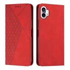 For Noting Phone 1 Diamond Pattern Splicing Skin Feel Magnetic Phone Case(Red) - 1