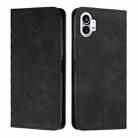 For Noting Phone 1 Diamond Pattern Splicing Skin Feel Magnetic Phone Case(Black) - 1