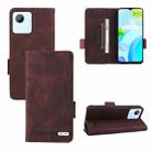 For Realme C30 Magnetic Clasp Flip Leather Phone Case(Brown) - 1