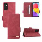 For Samsung Galaxy M13 4G Magnetic Clasp Flip Leather Phone Case(Red) - 1