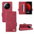 For Xiaomi 12S Ultra Magnetic Clasp Flip Leather Phone Case(Red) - 1