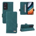 For Xiaomi Redmi K40S 5G / K40S Pro 5G / Poco F4 Magnetic Clasp Flip Leather Phone Case(Green) - 1