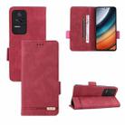 For Xiaomi Redmi K40S 5G / K40S Pro 5G / Poco F4 Magnetic Clasp Flip Leather Phone Case(Red) - 1